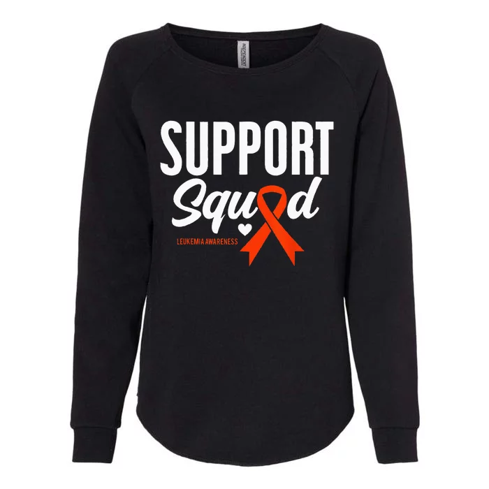 Support Squad Leukemia Awareness Womens California Wash Sweatshirt