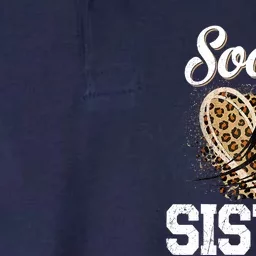 Soccer Sister Leopard Funny Soccer Sister Mother's Day Softstyle Adult Sport Polo