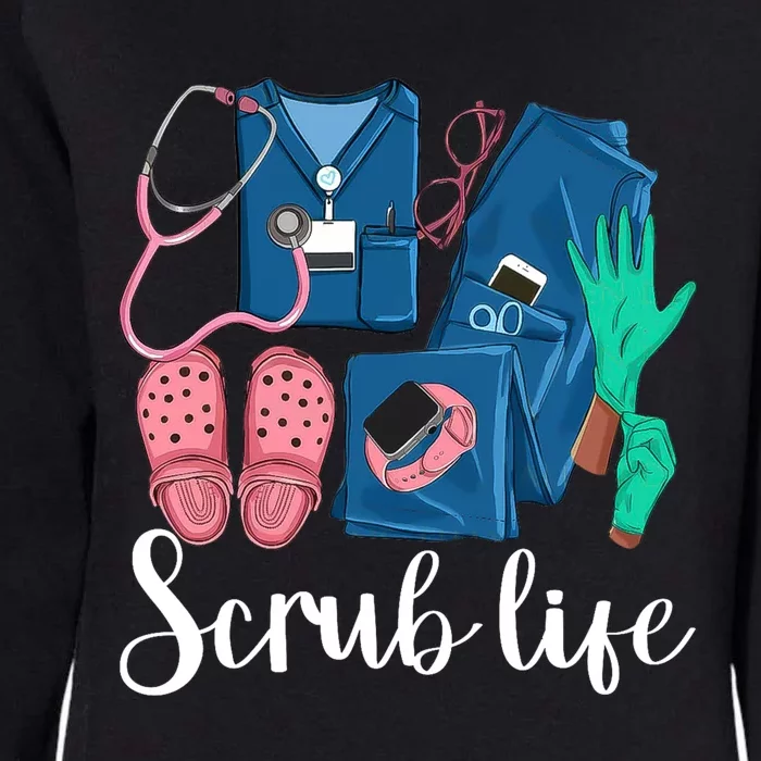 Stylish Scrub Life Design Nurse Life For Healthcare Workers Womens California Wash Sweatshirt