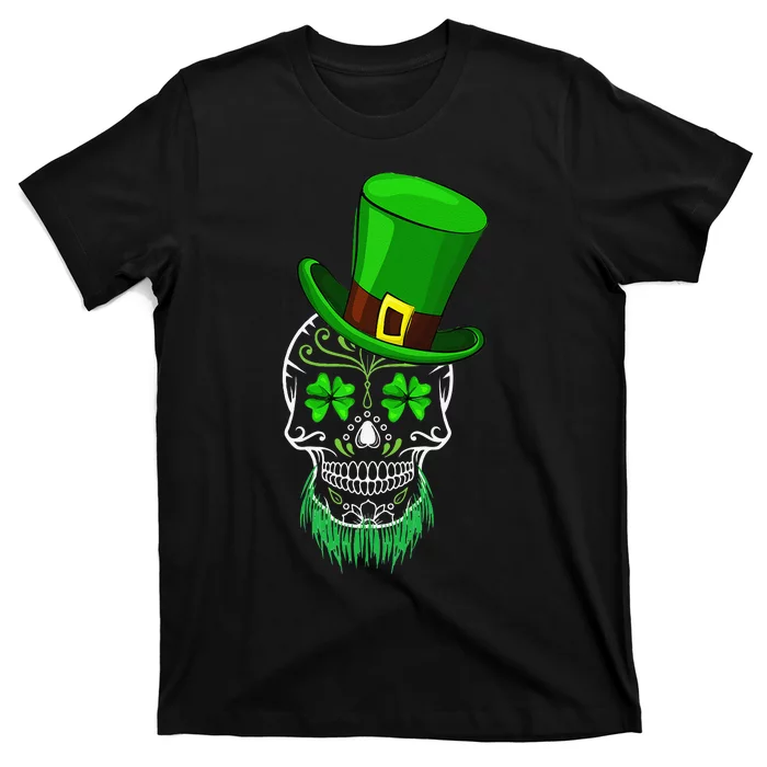 Sugar Skull Leprechaun St Patricks Day Women T-Shirt