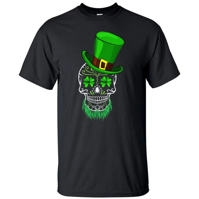 Sugar Skull Leprechaun St Patricks Day Women Tall T-Shirt