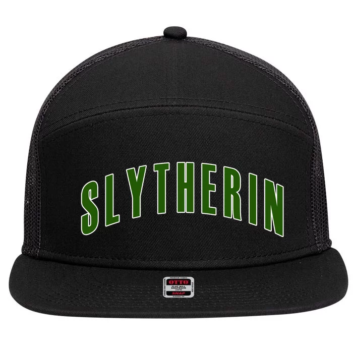 Slytherin 7 Panel Mesh Trucker Snapback Hat