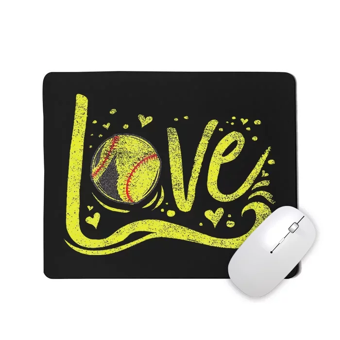 Softball  Softball Lover Softball Mom Mousepad