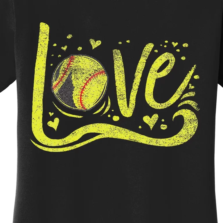 Softball  Softball Lover Softball Mom Women's T-Shirt