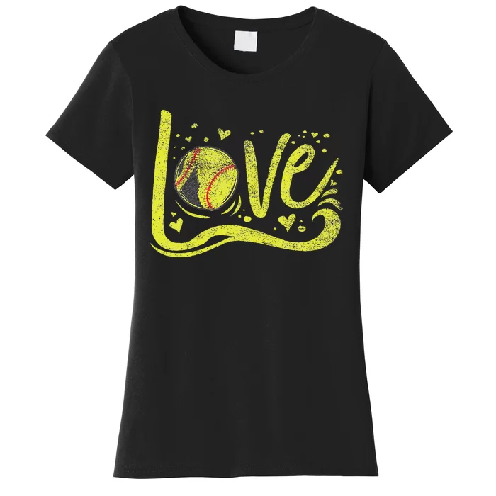 Softball  Softball Lover Softball Mom Women's T-Shirt