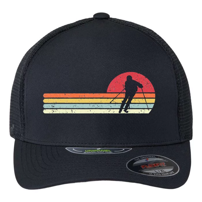 Skiing sport lover Retro Style For Skier Flexfit Unipanel Trucker Cap