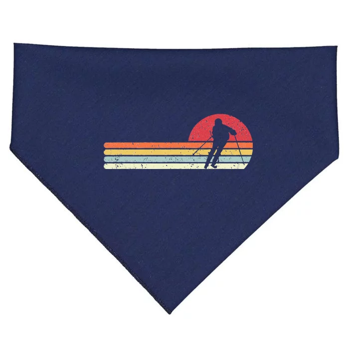 Skiing sport lover Retro Style For Skier USA-Made Doggie Bandana