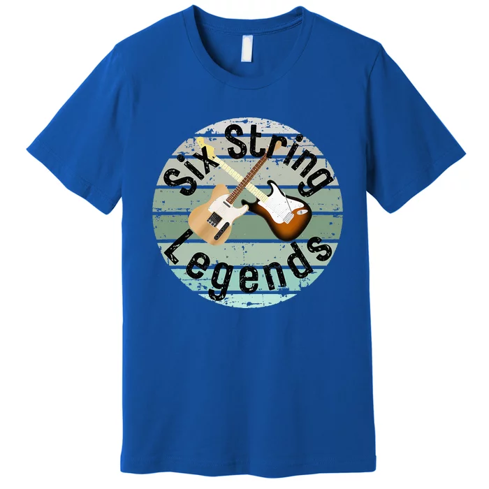 Six String Legends Classic Vintage Guitars Strat Tele Premium T-Shirt