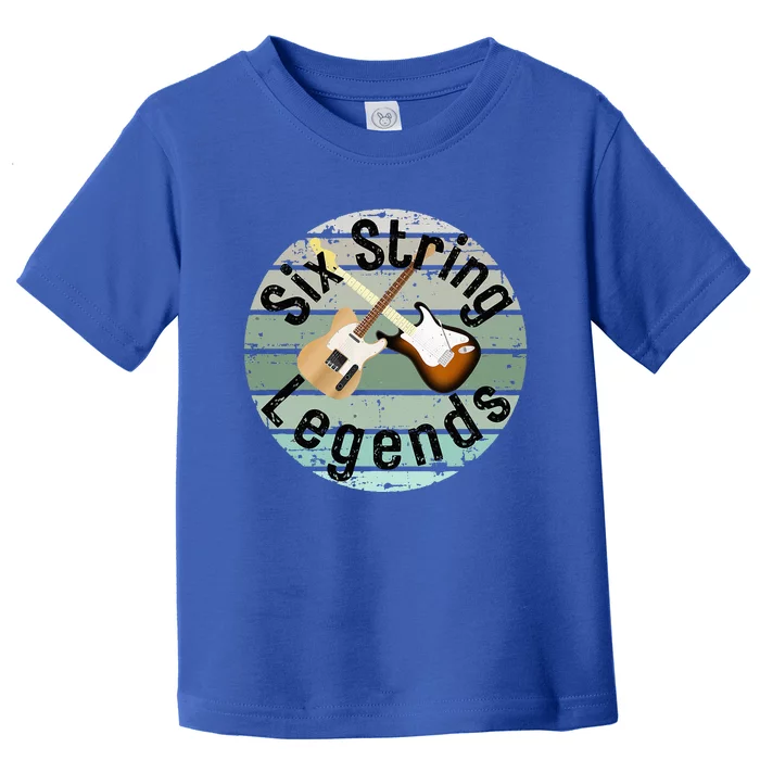 Six String Legends Classic Vintage Guitars Strat Tele Toddler T-Shirt