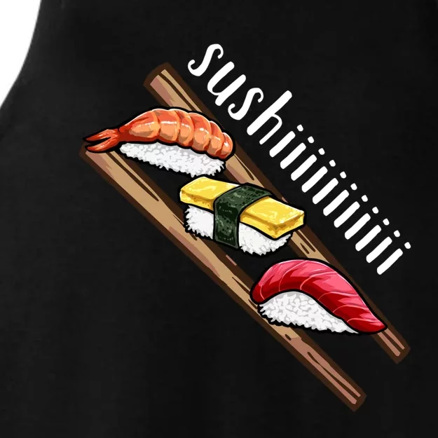 Sushi Sushi Lover Gift Ladies Tri-Blend Wicking Tank