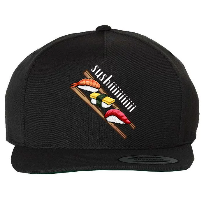 Sushi Sushi Lover Gift Wool Snapback Cap