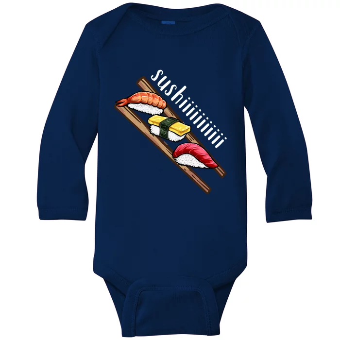 Sushi Sushi Lover Gift Baby Long Sleeve Bodysuit