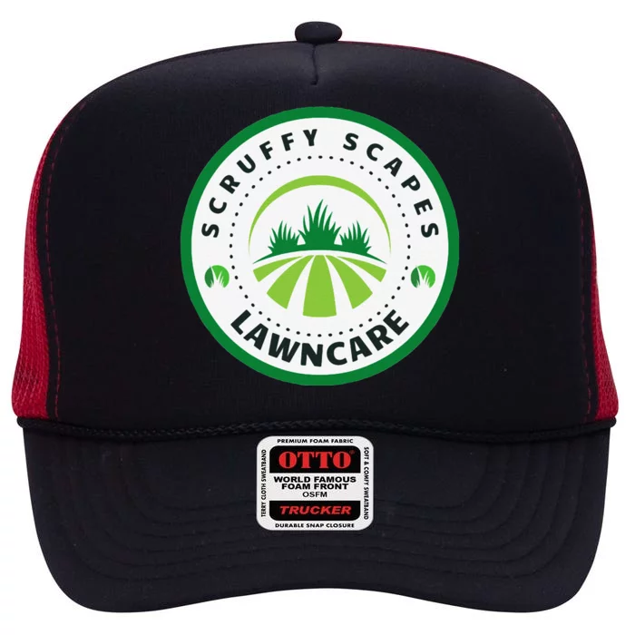 Scruffy Scapes Lawn Care Knoxville Tn High Crown Mesh Trucker Hat