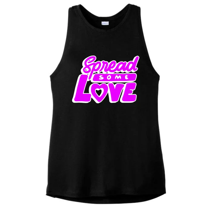 Spread Some Love Retro Ladies Tri-Blend Wicking Tank