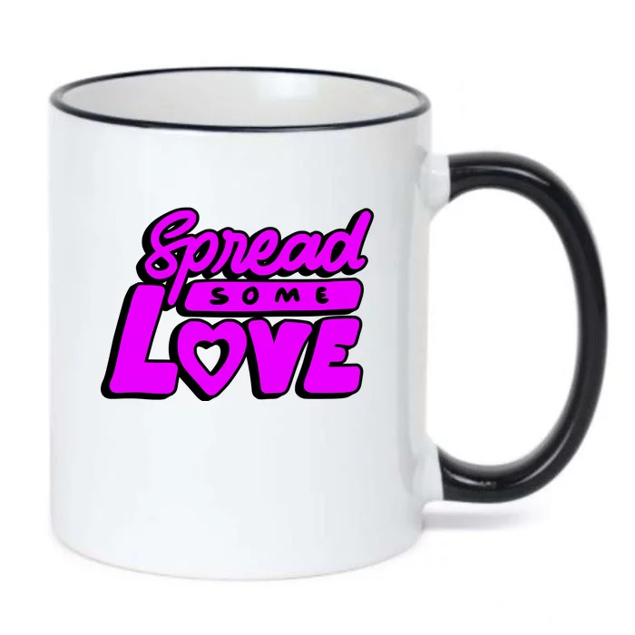 Spread Some Love Retro Black Color Changing Mug