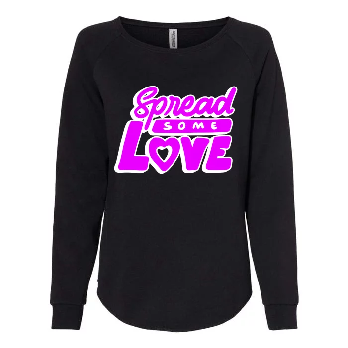 Spread Some Love Retro Womens California Wash Sweatshirt