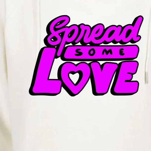 Spread Some Love Retro Womens Funnel Neck Pullover Hood