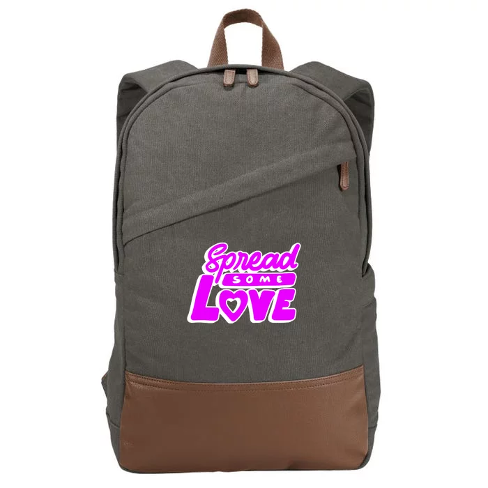 Spread Some Love Retro Cotton Canvas Backpack