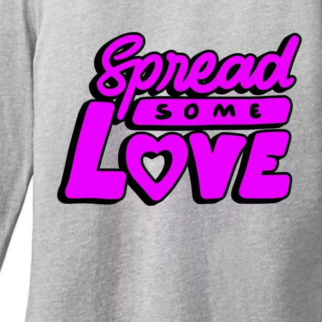 Spread Some Love Retro Womens CVC Long Sleeve Shirt