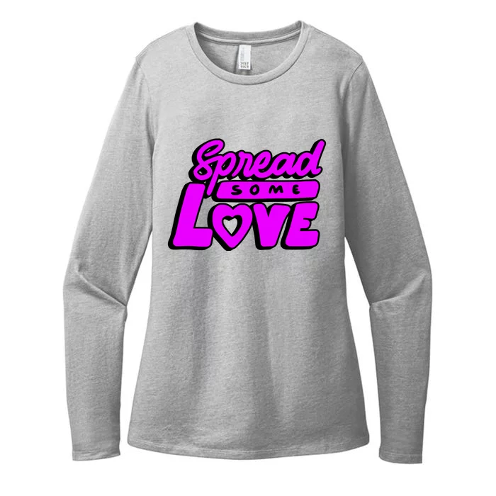 Spread Some Love Retro Womens CVC Long Sleeve Shirt