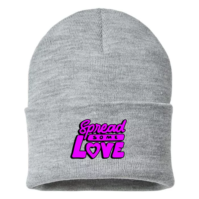 Spread Some Love Retro Sustainable Knit Beanie