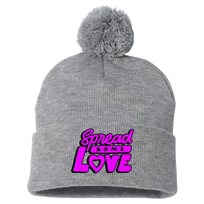 Spread Some Love Retro Pom Pom 12in Knit Beanie