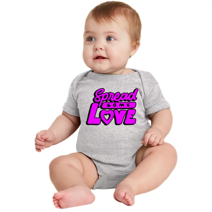 Spread Some Love Retro Baby Bodysuit