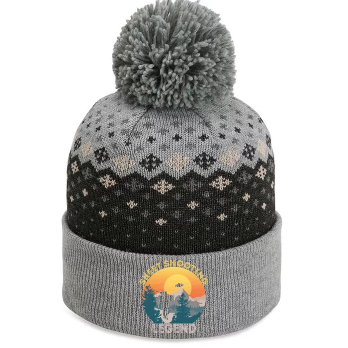 Skeet Shooting Legend Skeet Trap Clay Outdoor Sports Lover Cool Gift The Baniff Cuffed Pom Beanie