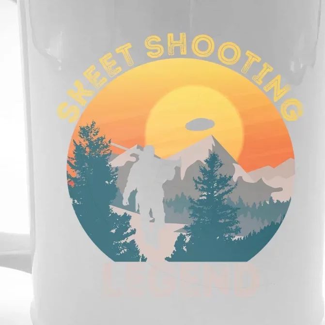 Skeet Shooting Legend Skeet Trap Clay Outdoor Sports Lover Cool Gift Front & Back Beer Stein