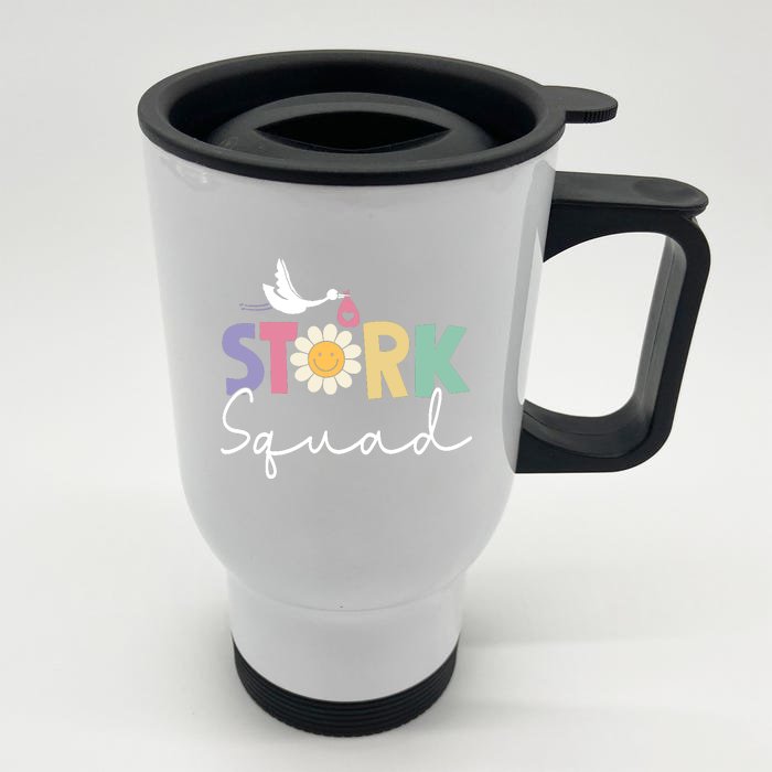 Stork Squad Labor And Delivery Nurse Labor And Delivery Nurse L And D Nurse Front & Back Stainless Steel Travel Mug