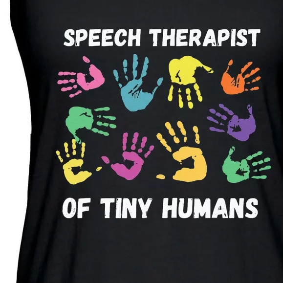 SLP Speech Language Pathology Therapist Ladies Essential Flowy Tank