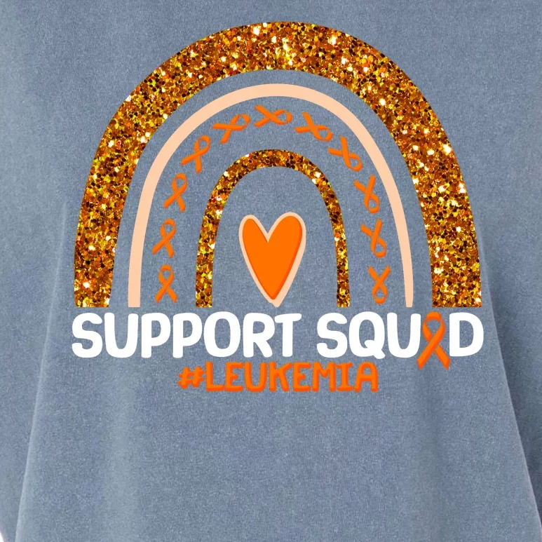 Support Squad #Leukemia Orange Ribbon Rainbow Garment-Dyed Women's Muscle Tee