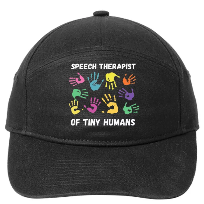 SLP Speech Language Pathology Therapist 7-Panel Snapback Hat