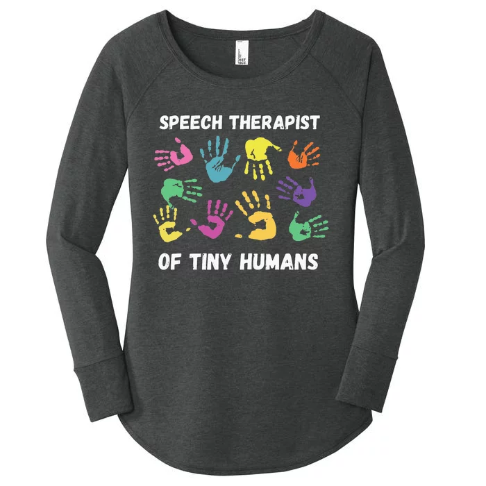 SLP Speech Language Pathology Therapist Women's Perfect Tri Tunic Long Sleeve Shirt