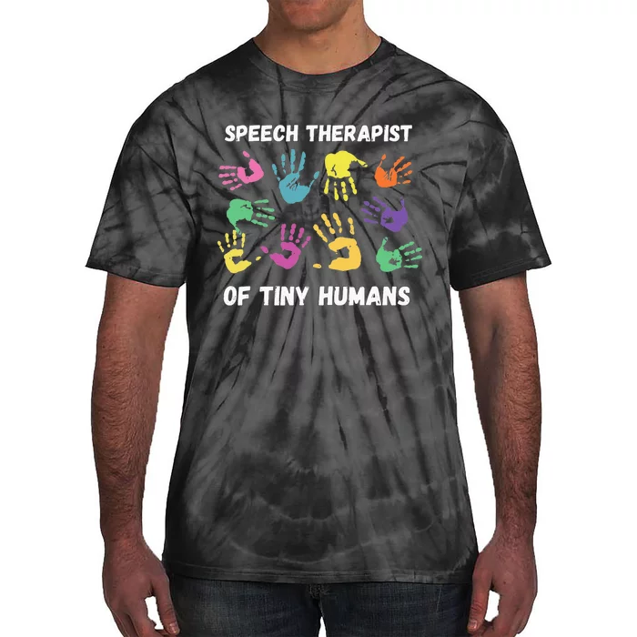 SLP Speech Language Pathology Therapist Tie-Dye T-Shirt