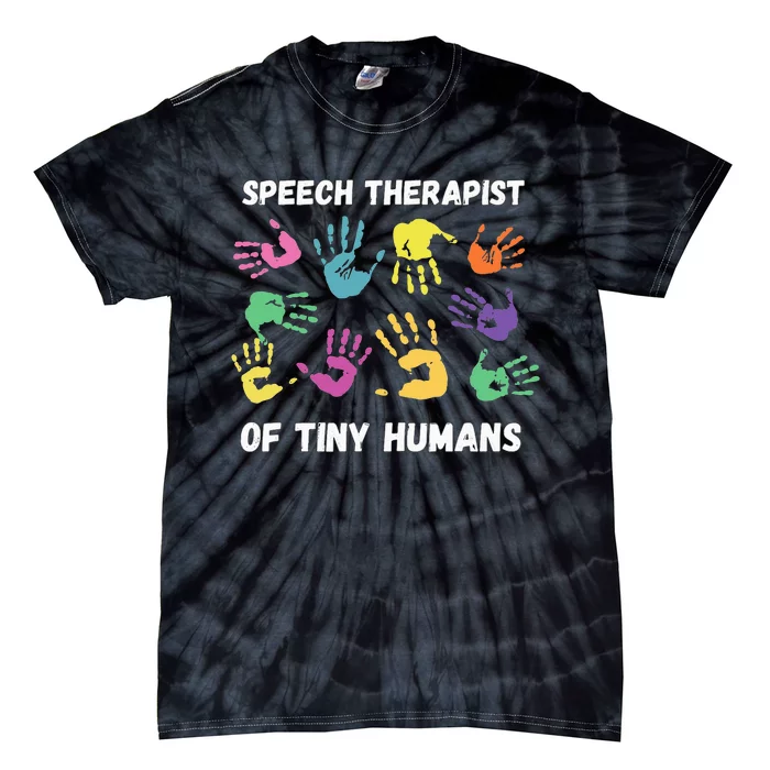 SLP Speech Language Pathology Therapist Tie-Dye T-Shirt