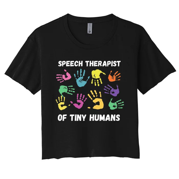 SLP Speech Language Pathology Therapist Women's Crop Top Tee