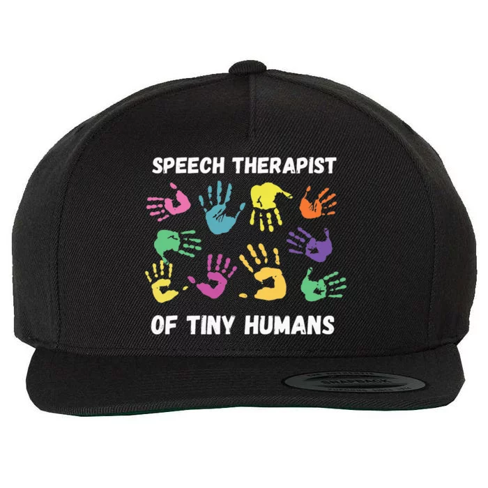 SLP Speech Language Pathology Therapist Wool Snapback Cap