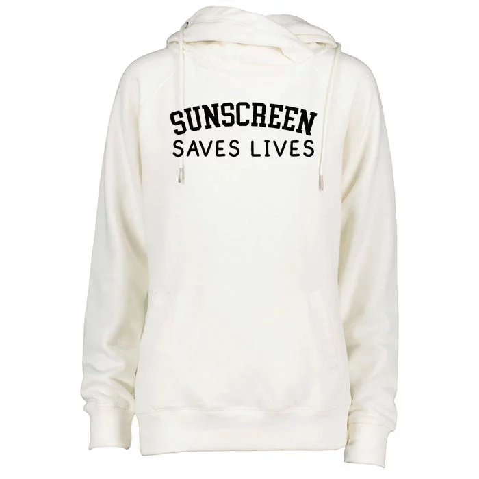 Sunscreen Saves Lives Funny Dermatology Doctor Derm Squad Womens Funnel Neck Pullover Hood