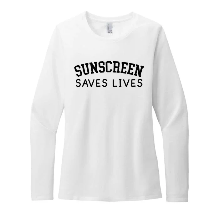 Sunscreen Saves Lives Funny Dermatology Doctor Derm Squad Womens CVC Long Sleeve Shirt