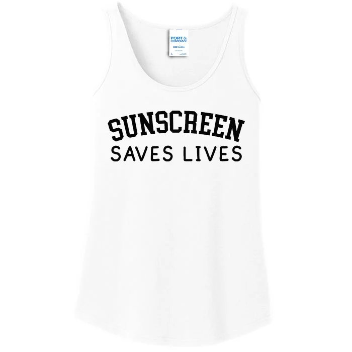 Sunscreen Saves Lives Funny Dermatology Doctor Derm Squad Ladies Essential Tank