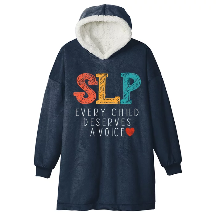 SLP Speech Language Pathologist Speech Therapy Hooded Wearable Blanket