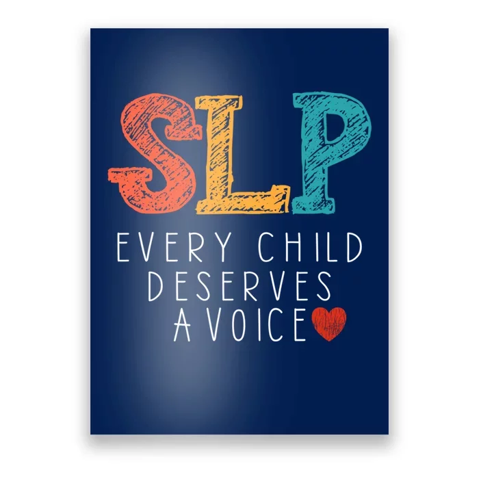 SLP Speech Language Pathologist Speech Therapy Poster