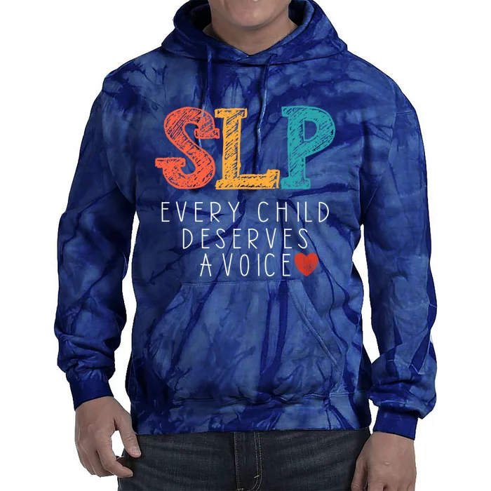 SLP Speech Language Pathologist Speech Therapy Tie Dye Hoodie