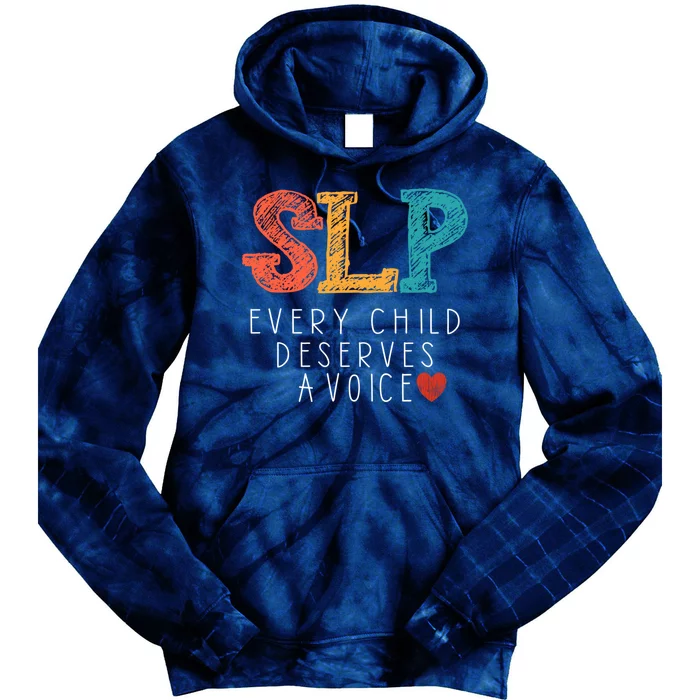 SLP Speech Language Pathologist Speech Therapy Tie Dye Hoodie