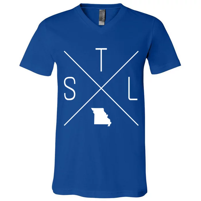 Stl St Louis Missouri 314 Funny Gift V-Neck T-Shirt