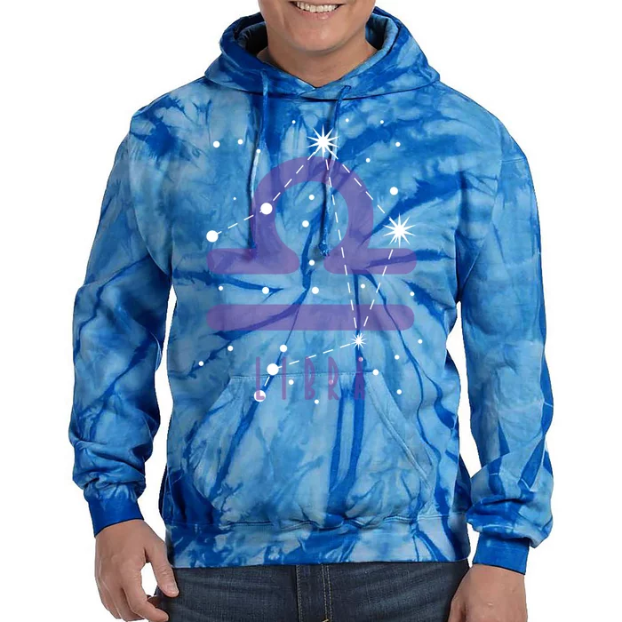 Star Sign Libra Zodiac Great Gift Tie Dye Hoodie