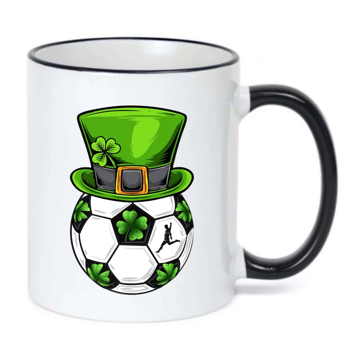 Soccer Shamrock Leprechaun St Patricks Day Sports Black Color Changing Mug