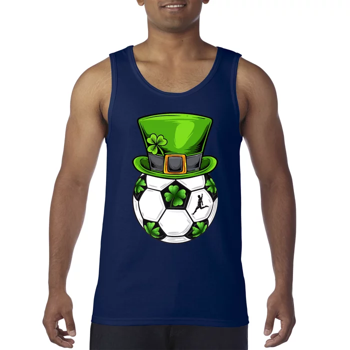 Soccer Shamrock Leprechaun St Patricks Day Sports Tank Top