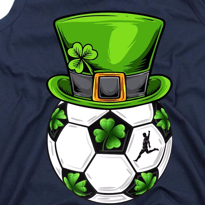 Soccer Shamrock Leprechaun St Patricks Day Sports Tank Top